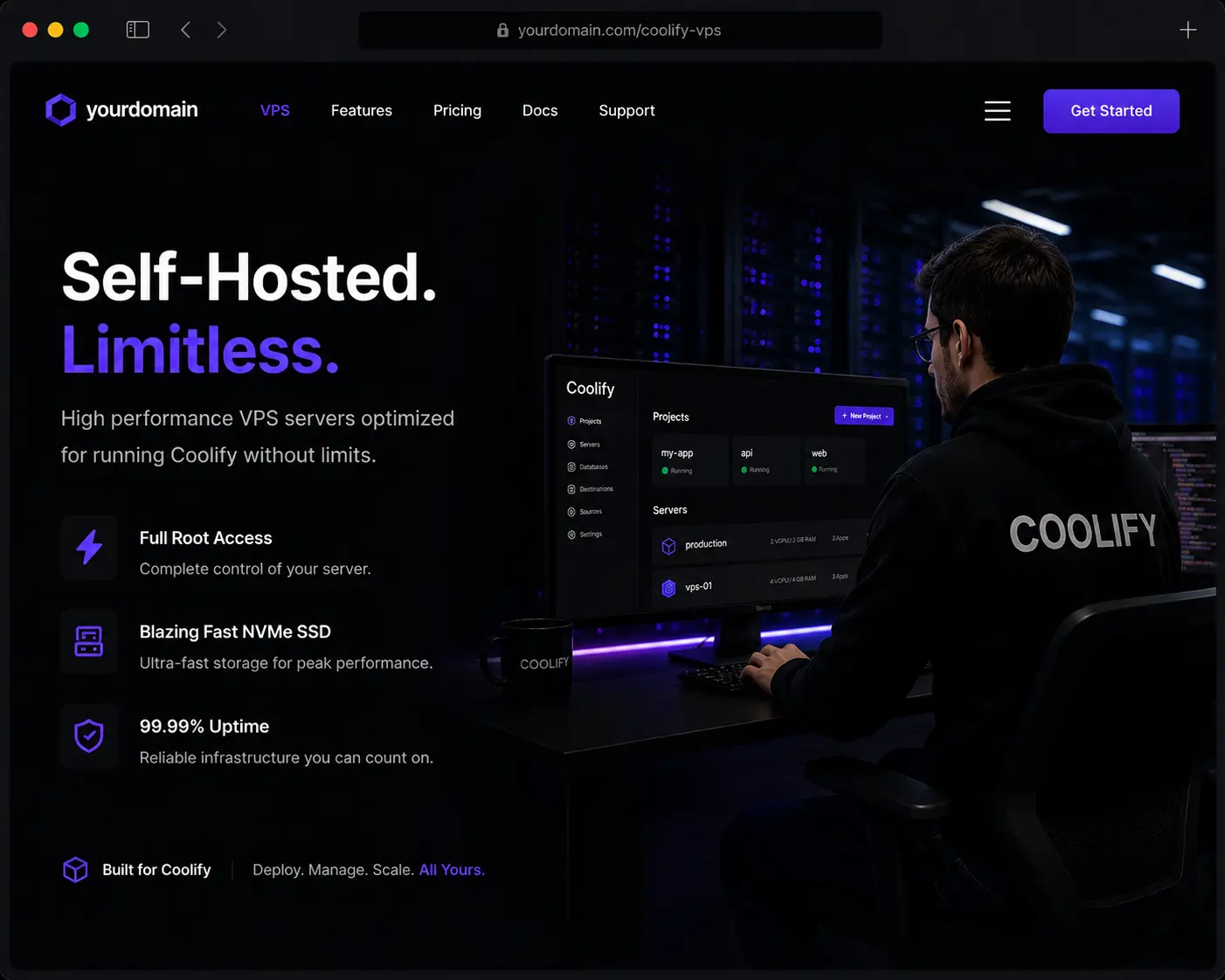 Coolify Hosting Hero